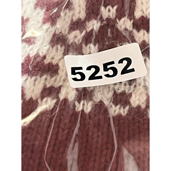 Talbots Fair Isle Turtleneck Sweater Womens Small Red Pullover Chunky Knit - Picture 12 of 12